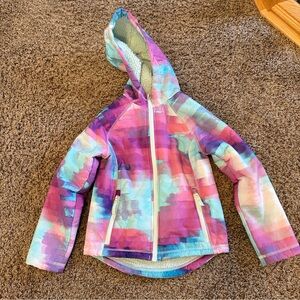 Multicolor Girls' Hooded Jacket